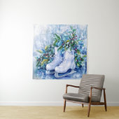 Blue Winter Tapestry Wandteppich (Beispiel)