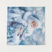 Blue Winter Tapestry Wandteppich (Vorderseite (Horizontal))