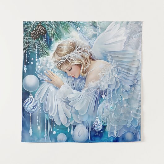Blue Winter Tapestry Wandteppich (Vorderseite)