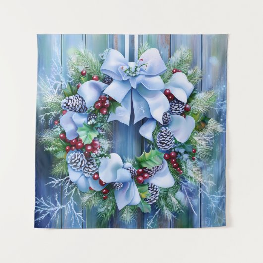 Blue Winter Tapestry Wandteppich (Vorderseite)