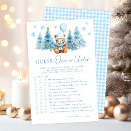 Blue Winter Teddy Bear Baby Over oder Under Game