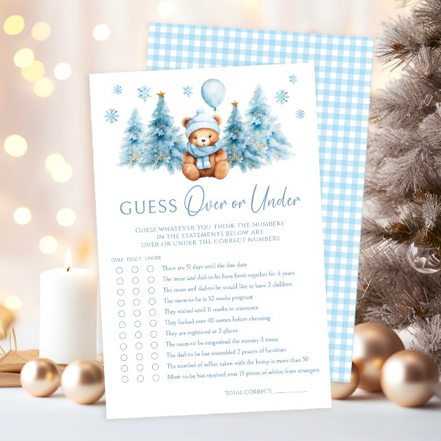 Blue Winter Teddy Bear Baby Over oder Under Game (Von Creator hochgeladen)