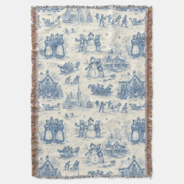 Blue Winter Toile Chinoiserie Decke