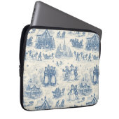 Blue Winter Toile Chinoiserie Laptopschutzhülle (Vorne Rechts)