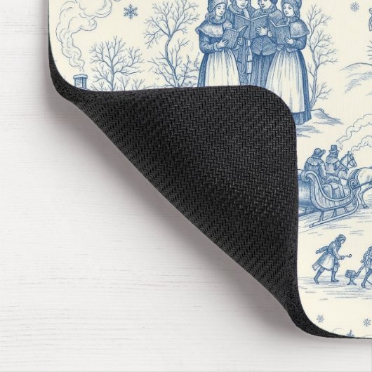 Blue Winter Toile Chinoiserie Mousepad (Ecke)