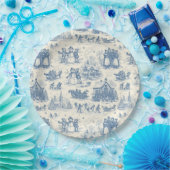 Blue Winter Toile Chinoiserie Pappteller (Party)