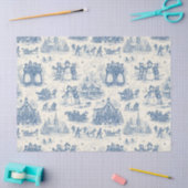 Blue Winter Toile Chinoiserie Seidenpapier (Basteln)