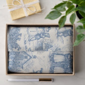 Blue Winter Toile Chinoiserie Seidenpapier (Geschenk)
