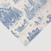 Blue Winter Toile Chinoiserie Seidenpapier (Detail)