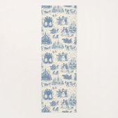 Blue Winter Toile Chinoiserie Yogamatte (Rückseite)