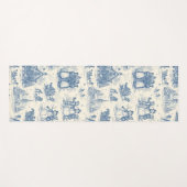 Blue Winter Toile Chinoiserie Yogamatte (Vorderseite (Horizontal))
