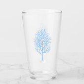 Blue Winter Tree Glass Glas (Rückseite)