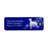 Blue Winter Vizsla Rücksendeadresse (Vorne)