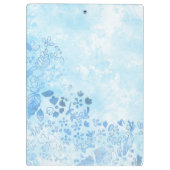 Blue Winter Watercolor-Stil Klemmbrett (Rückseite)