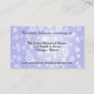 Blue Winter Wedding Cards Begleitkarte