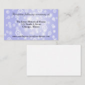 Blue Winter Wedding Cards Begleitkarte (Vorne/Hinten)