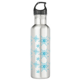 Blue Winter Weihnachten Whimisistische Schneeflock Edelstahlflasche