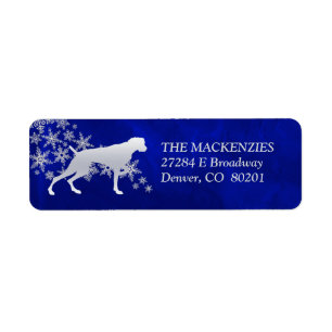 Blue Winter Weimaraner Rücksendeadresse
