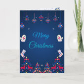 Blue Winter Wishes Karte (Vorderseite)