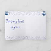 Blue Winter Wishes Karte (Innenseite)