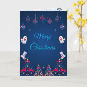 Blue Winter Wishes Karte (Gelbe Blume)