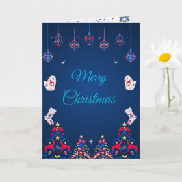 Blue Winter Wishes Karte