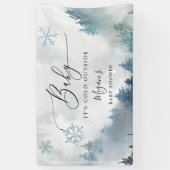 Blue Winter Wonderland Baby Showbanner Banner (Vertikal)