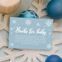 Blue Winter Wonderland Baby Showbücher für Baby