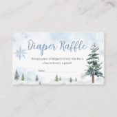 Blue Winter Wonderland Babydusche Windelwanne Wind Begleitkarte (Vorderseite)