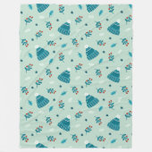 Blue Winter Wonderland Blanket Fleecedecke (Vorderseite)