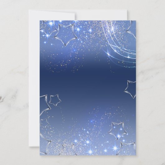 Blue Winter Wonderland Business Christmas Party Einladung (Rückseite)