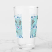 Blue Winter Wonderland Christmas Glas (Links)