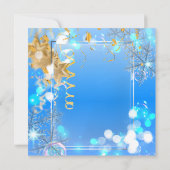 Blue Winter Wonderland Corporate Xmas Party Einladung (Rückseite)