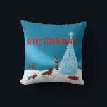 Blue Winter Wonderland Dackel Christmas Pillow Kissen<br><div class="desc">Diese bezaubernden Dackeln erleben eine Explosion im frischen weißen Schnee,  in Erwartung ihrer Lieblingszeit des Jahres! Dieses festliche Akzent Kissen ist ein Wunderland der Dackel und wird sicher jedem Zimmer in Ihrer Zuhause die perfekte Urlaubsatmosphäre hinzufügen!</div>