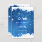Blue Winter Wonderland Details Card | Snowflakes Begleitkarte (Vorne/Hinten)