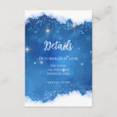 Blue Winter Wonderland Details Card | Snowflakes Begleitkarte (Vorderseite)