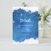 Blue Winter Wonderland Details Card | Snowflakes Begleitkarte (Stehend Vorderseite)