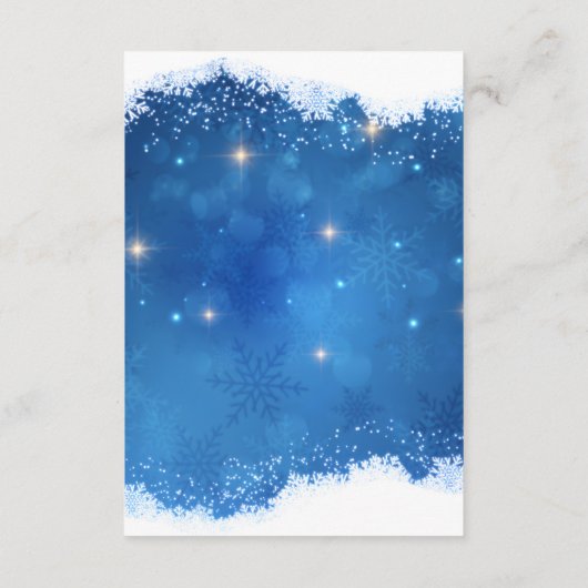 Blue Winter Wonderland Details Card | Snowflakes Begleitkarte (Rückseite)