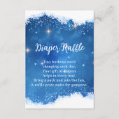Blue Winter Wonderland Diaper Raffle Card Begleitkarte (Vorderseite)