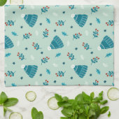 Blue Winter Wonderland Handtuch (Gefaltet)