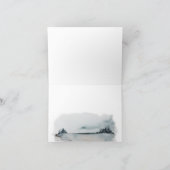 Blue Winter Wonderland Hochzeit danke Karte (Innenseite)