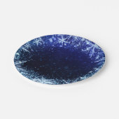 Blue Winter Wonderland Icy Snowflakes Party Pappteller (Schrägansicht)