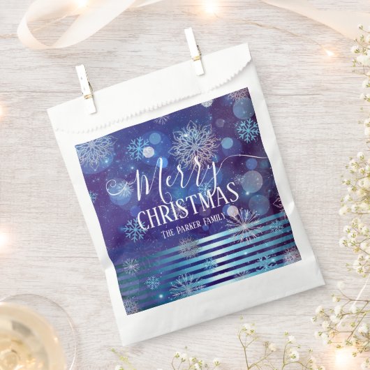Blue Winter Wonderland mit Licht und Partikeln Geschenktütchen (Ausgeschnitten)