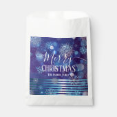 Blue Winter Wonderland mit Licht und Partikeln Geschenktütchen (Vorderseite)