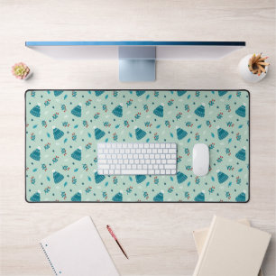 Blue Winter Wonderland Mousepad Schreibtischunterlage
