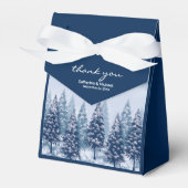 Blue Winter Wonderland Pine Christmas Geschenkschachtel (Vorderseite)