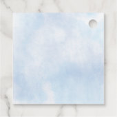 Blue Winter Wonderland Quinceanera Party Geschenkanhänger (Rückseite)