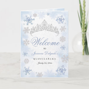 Blue Winter Wonderland Quinceanera Programm