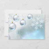Blue Winter Wonderland Snow Scene UAWG Wedding RSVP Karte (Rückseite)