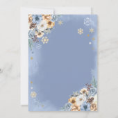 Blue Winter Wonderland Snowflake 16 . Geburtstag Einladung (Rückseite)